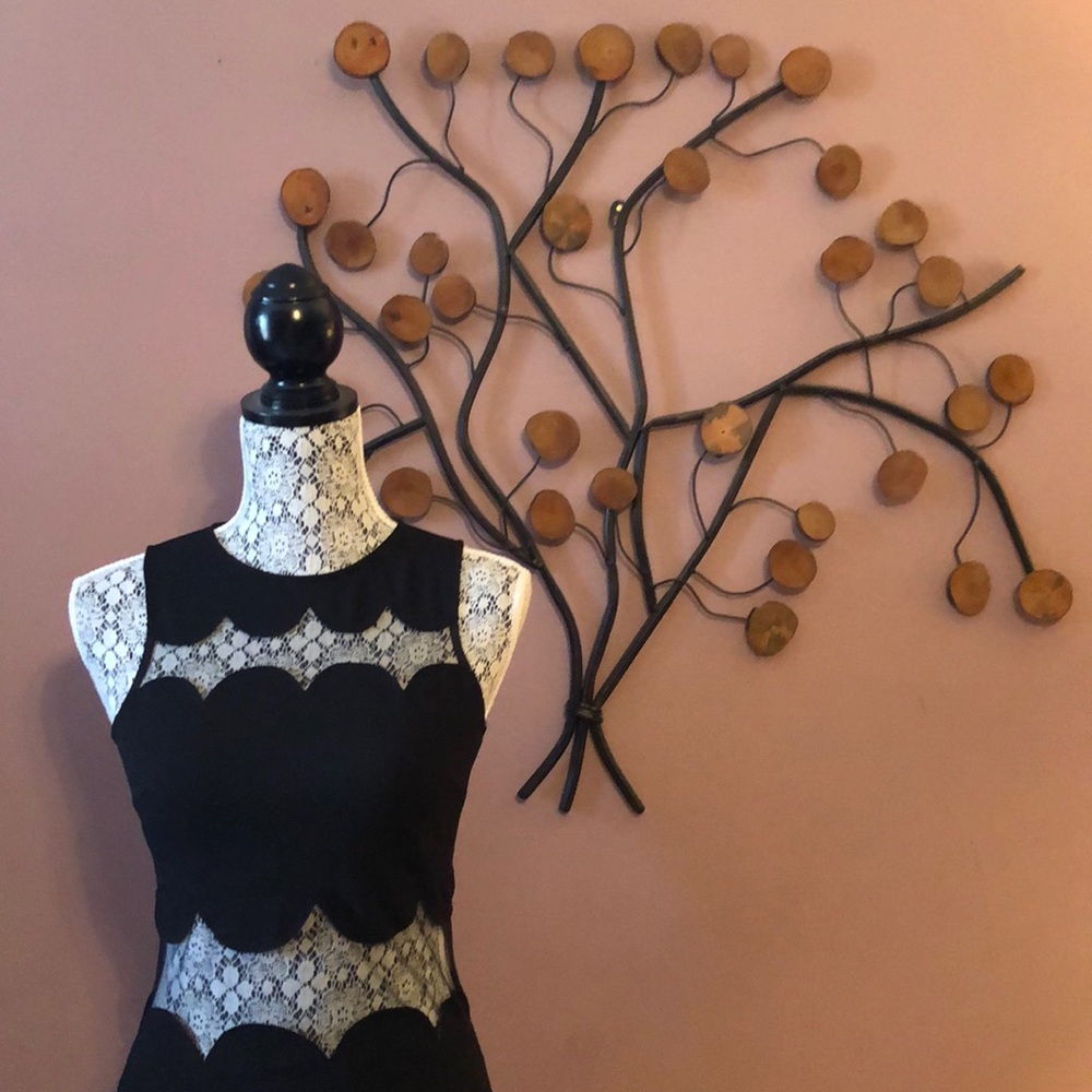 [MISSGUIDED] Black Dress See-Through Panels Size 6